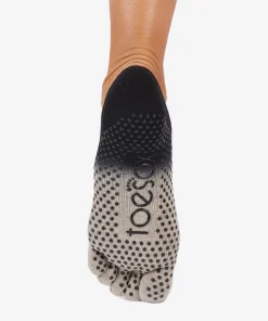 ToeSox Full Toe Mia Grip Socks - Shitake Ombre