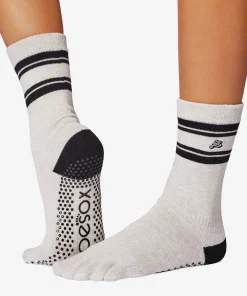 ToeSox Full Toe Crew Grip Socks - Love Letter