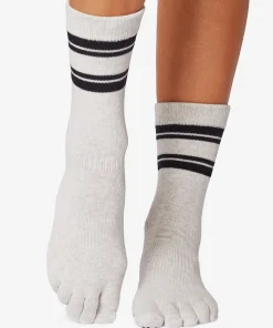 ToeSox Full Toe Crew Grip Socks - Love Letter