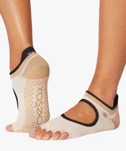 ToeSox Half Toe Bellarina Grip Socks - Reflect