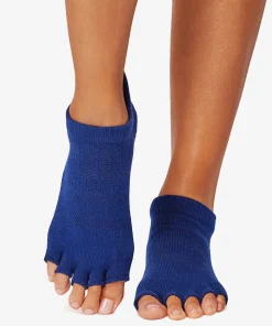 ToeSox Half Toe Low Rise Grip Socks - Deep Navy