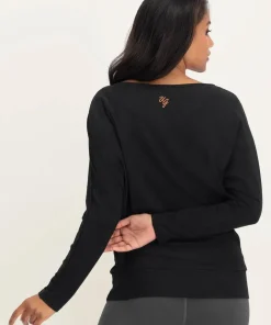 Urban Goddess Budhi Long Sleeve Yoga Top - Onyx Black