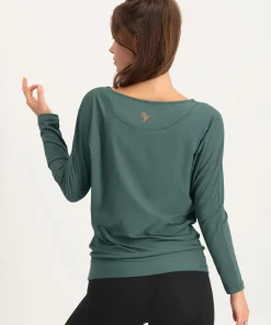 Urban Goddess Budhi Long Sleeve Yoga Top - Forest
