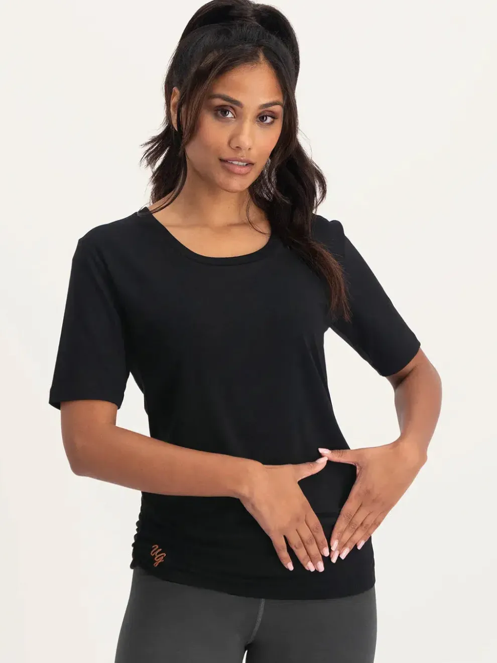 Urban Goddess Kami Yoga Tee - Onyx Black