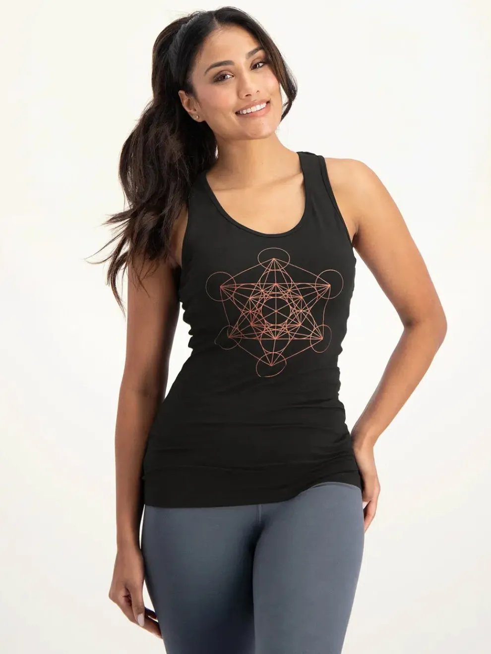 Urban Goddess Metatron Core Yoga Tank - Onyx Black