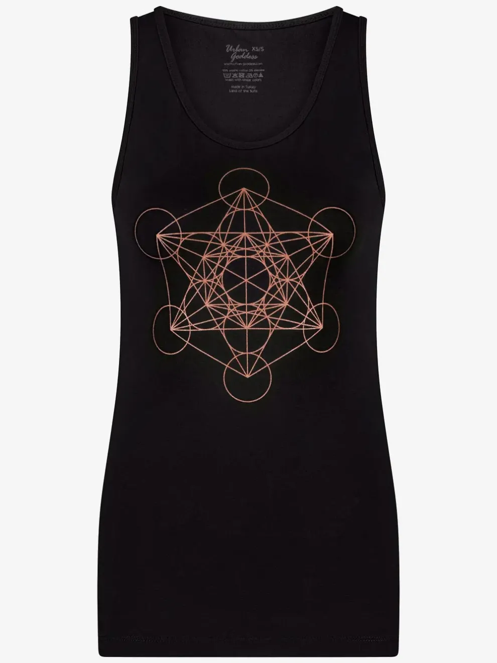 Urban Goddess Metatron Core Yoga Tank - Onyx Black