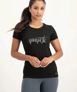Urban Goddess Namaste Core Yoga Tee - Onyx Black