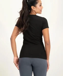Urban Goddess Namaste Core Yoga Tee - Onyx Black