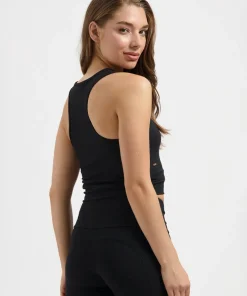 Urban Goddess Sati Crop Yoga Tank - Onyx Black