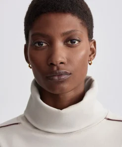 Varley Ariana High Neck Midlayer - Cement Marl/Bitter Chocolate