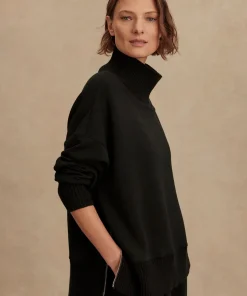 Varley Barker High Neck Sweat - Black