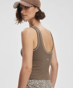 Varley Barney Piped Tank - Chocolate Chip