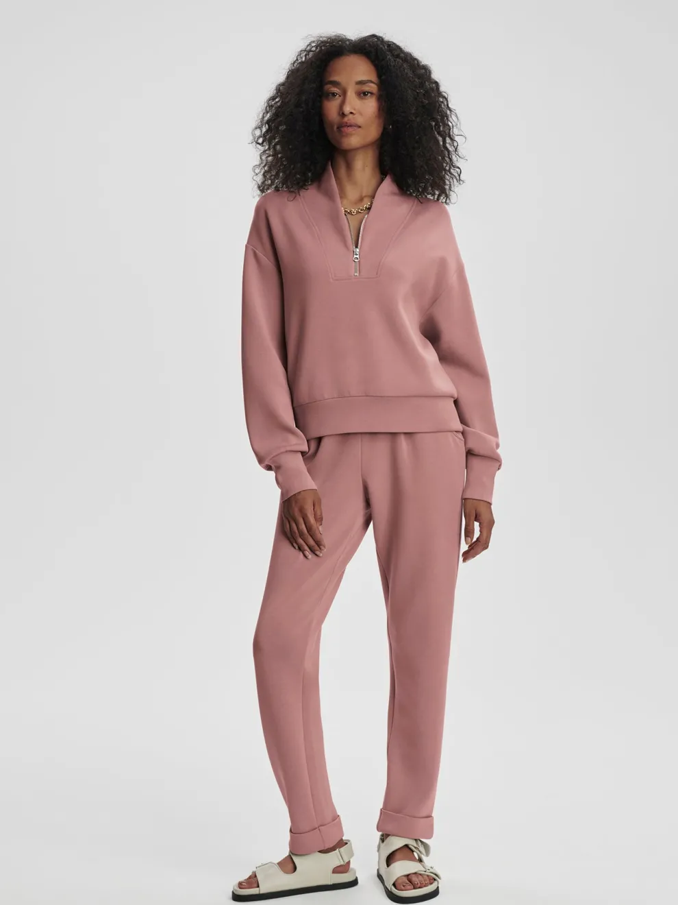 Varley Davidson Sweat - Ash Rose