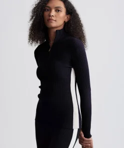 Varley Demi 2.0 Half Zip Knit - Black