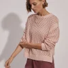 Varley Hains Knit Crew - Rose Smoke