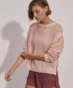 Varley Hains Knit Crew - Rose Smoke