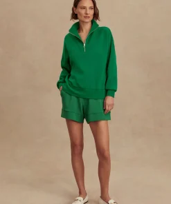 Varley Hawley Half Zip Sweat - Verdant Green