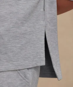 Varley Larson Half Zip Sweat - Mid Blue Marl