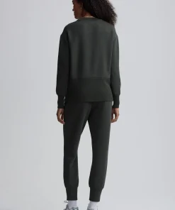 Varley Lowry Longline Sweat - Olive Marl