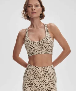 Varley Move Selma Bra - Almond Abstract Leopard