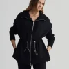 Varley Palen Longline Zip Through - Black