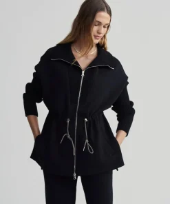 Varley Palen Longline Zip Through - Black