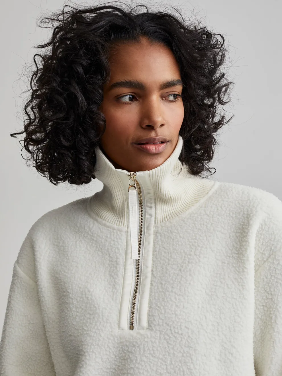 Varley Roselle Half Zip Fleece - Egret