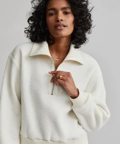 Varley Roselle Half Zip Fleece - Egret