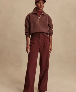 Varley Roselle Half Zip Fleece - Deep Mahogany