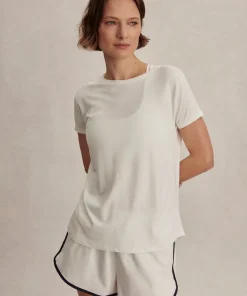 Varley Saskia Seamless Longline Tee - White