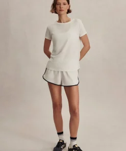 Varley Saskia Seamless Longline Tee - White