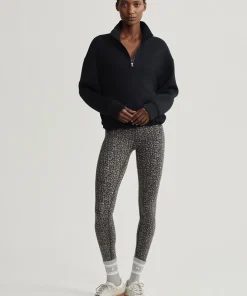 Varley Sian Cropped Half Zip Midlayer - Black