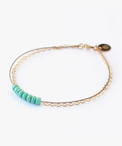 Wanderlust Gold & Silk Turquoise Beaded Bracelet