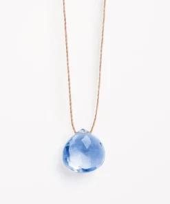 Wanderlust Life Fine Cord Necklace - California Blue Quartz