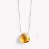 Wanderlust Life Fine Cord Necklace - Citrine