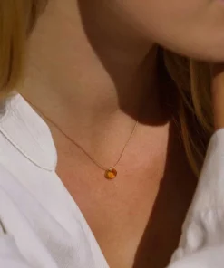 Wanderlust Life Fine Cord Necklace - Citrine