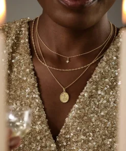 Wanderlust Life Gold Chain Pendant Necklace - Moonstone Navicella