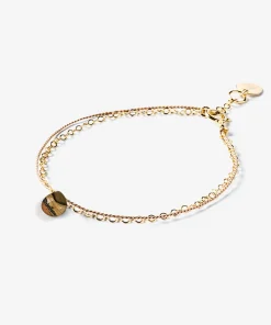 Wanderlust Life Gold & Silk Bracelet - Leopard Jasper