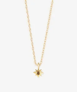Wanderlust Life Gold Chain Pendant Necklace - White Topaz Capella