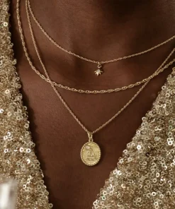 Wanderlust Life Gold Chain Pendant Necklace - White Topaz Capella