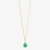 Wanderlust Life Gold Chain Pendant Necklace - Seafoam Green