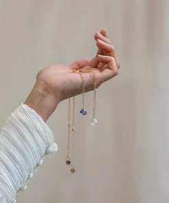 Wanderlust Life Gold Chain Pendant Necklace - Rainbow Moonstone